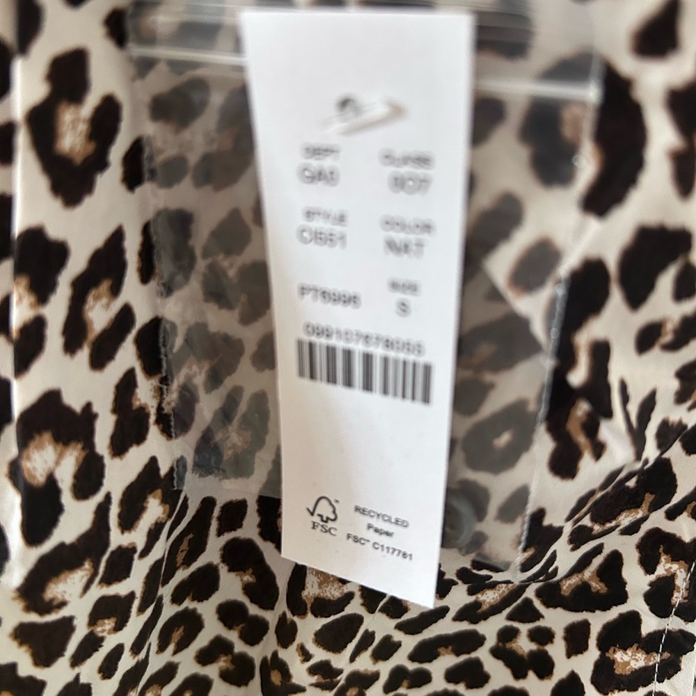 J. Crew Leopard Print  Hyacinth peplum Blouse small NWT - Picture 3 of 5
